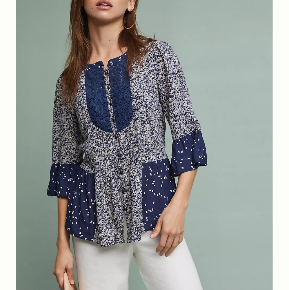 Anthropologie Maeve Hiver Peasant Top 4